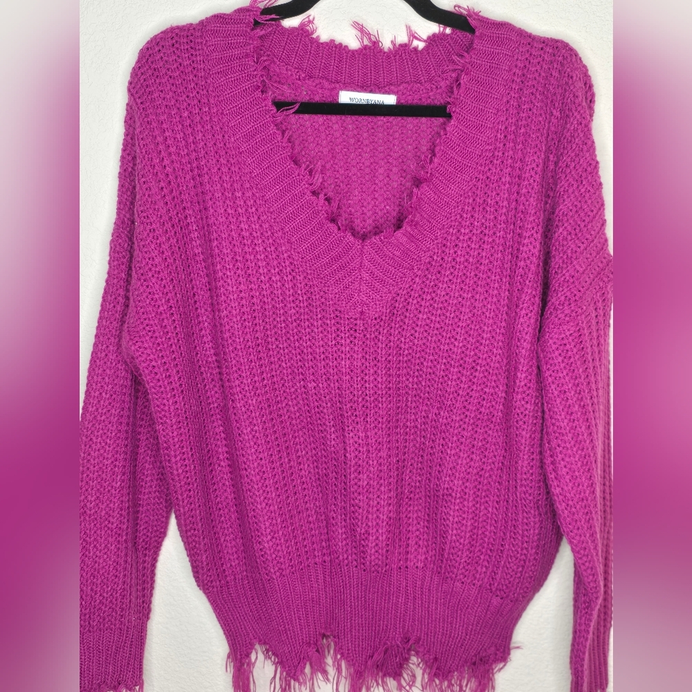 Wornbyana Frayed Edge Sweater